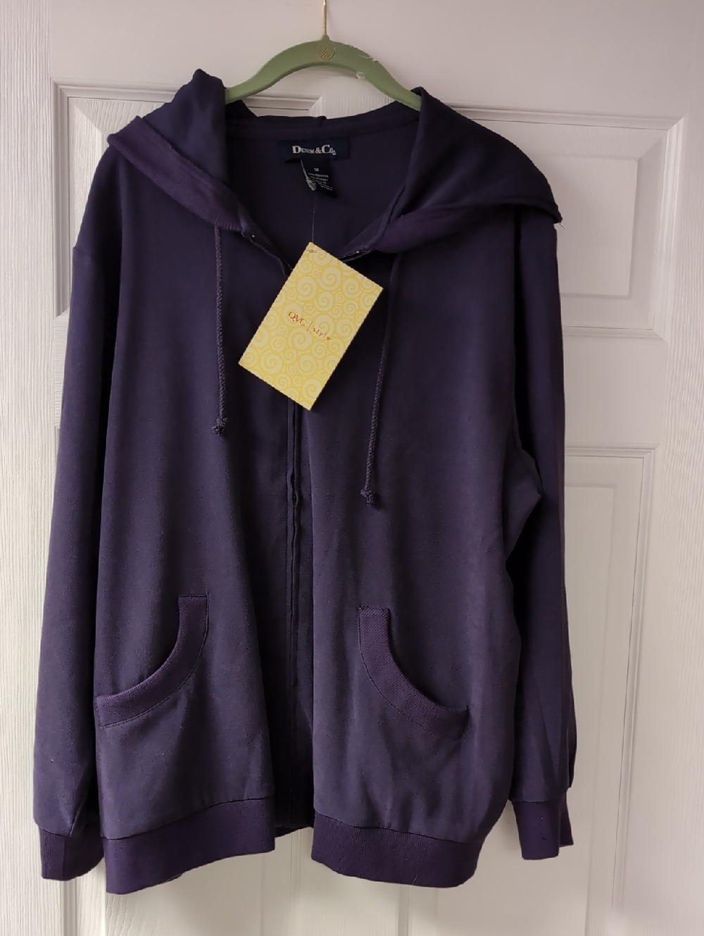 Denim&Co Purple Knit Top